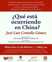 Presentación del libro "¿Qué está ocurriendo en China?" de José Luis Centella Gómez