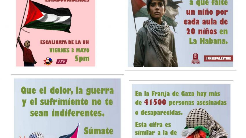 Este vienes 3 de Mayo Acto de Solidaridad con Palestina - Escalinata de la UH