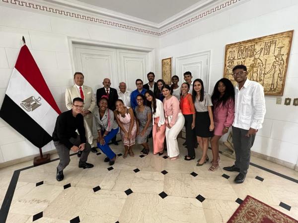 Encuentro entre el Embajador de Egipto en Cuba  y futuros diplomáticos cubanos