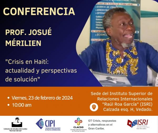 Conferencia del Prof. Josué Mérilien