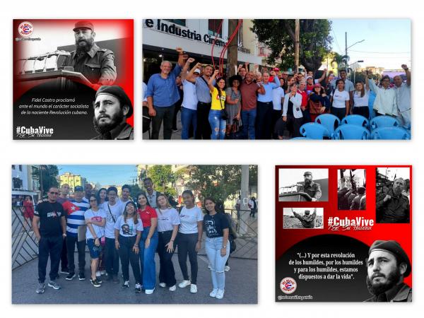 Acto en saludo a la proclamación del carácter Socialista de la Revolución en 23 y 12