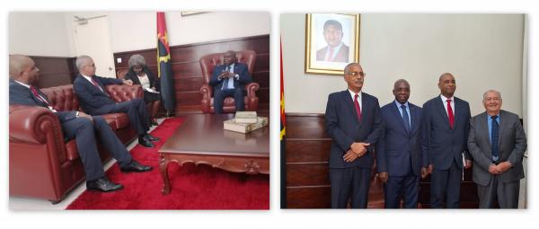Delegación del ISRI fueron recibido por el Canciller de Angola 