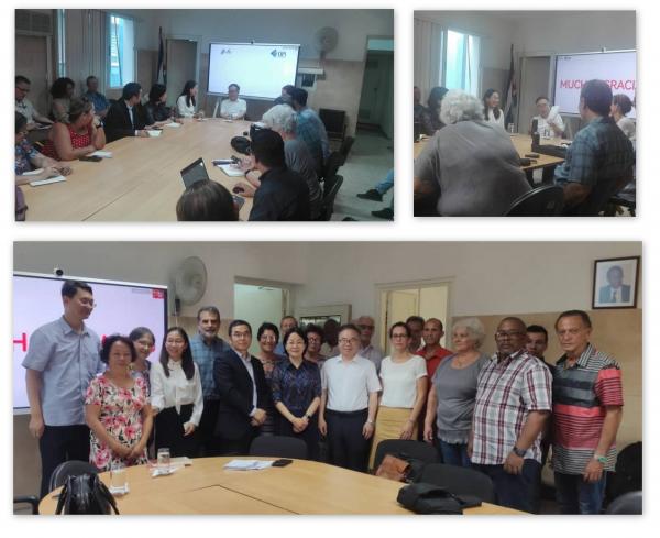 intercambio con una delegación del Instituto de Estudios Contemporáneos de China