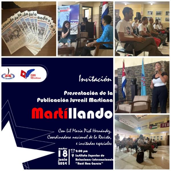 Presentación de la Revista Juvenil Martiana "Martíllando" en el ISRI