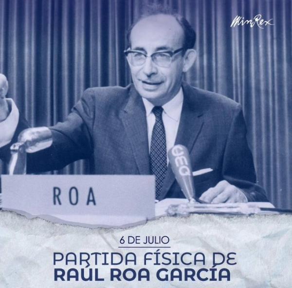 El ISRI recuerda el 42 aniversario del fallecimiento de nuestro Raúl Roa García, el Canciller de la Dignidad.
