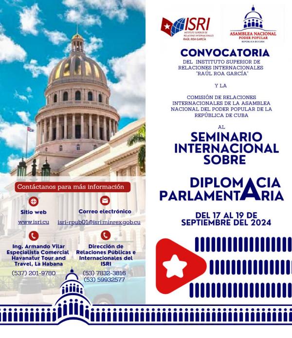 Convocatoria para el Seminario Internacional sobre Diplomacia Parlamentaria 