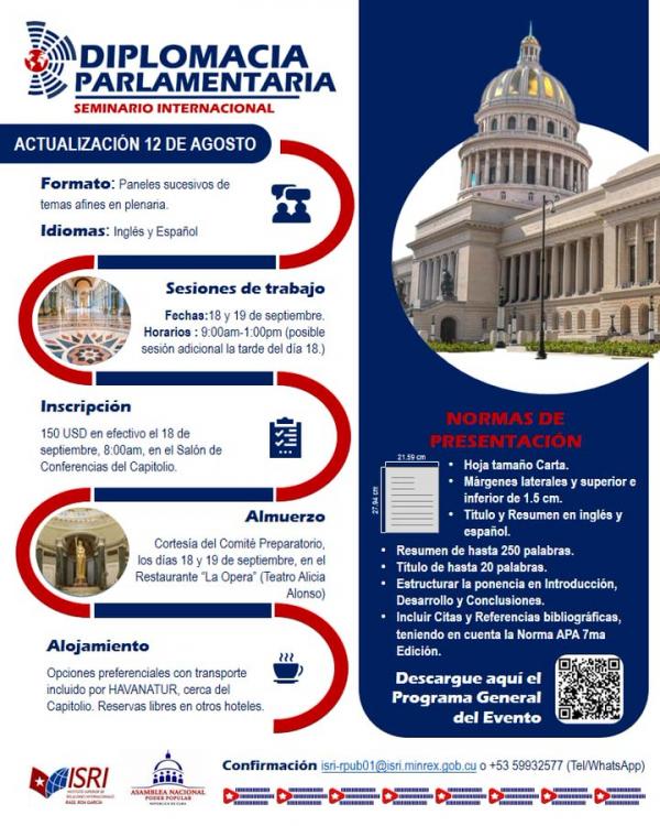 El Seminario Internacional de Diplomacia Parlamentaria