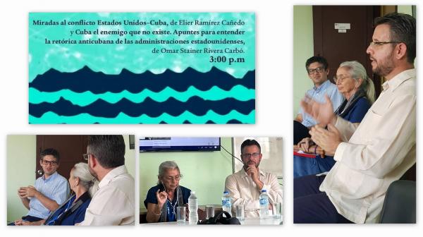 Se presentó "El enemigo que no existe" de Omar Stainer y "Miradas al conflicto Estados Unidos-Cuba" de Elier Ramírez