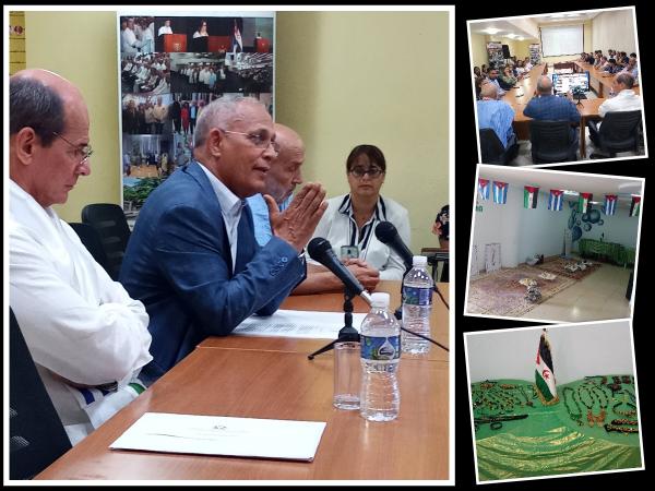 Encuentro con el Embajador de la República Árabe Saharaui Democrática (RADS) en el teatro del  ISRI. 
