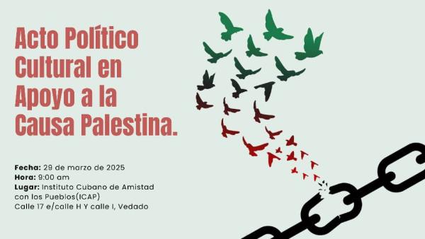 Acto Político Cultural en Apoyo a la Causa Palestina.