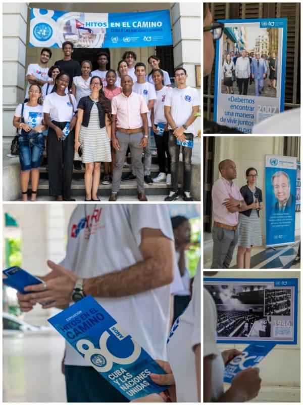 Estudiantes del ISRI participan en exposición por los 80 años de la ONU