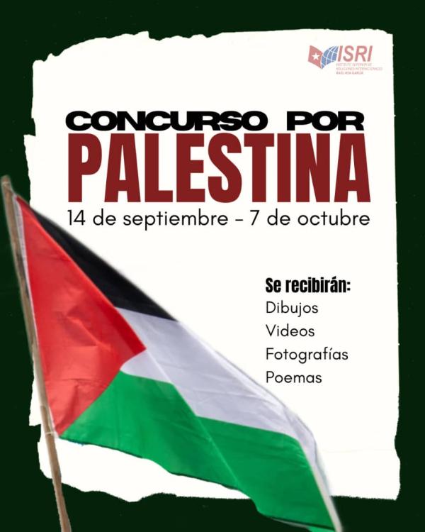 Concurso Artístico por Palestina para expresar solidaridad y apoyo a la causa palestina a través del arte