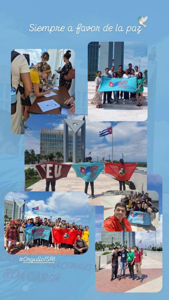 Estudiantes del ISRI se suman a la recogida de firmas en apoyo a la soberanía venezolana
