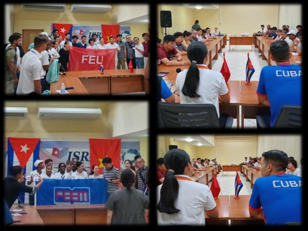 Delegación de estudiantes del hermano pueblo de Vietnam compartió parte de su tiempo en el ISRI