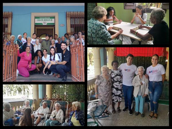 Los estudiantes del  ISRI  visitaron la Casa de abuelos de Plaza de la Revolución