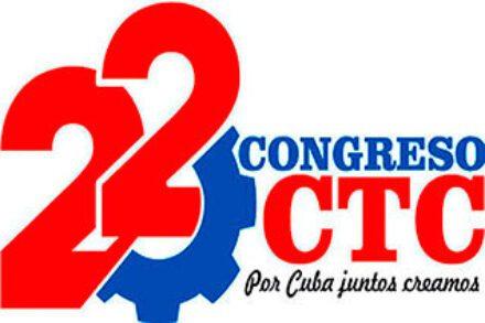 Sesión del congreso sindical bajo el lema "Por Cuba juntos creamos", donde se debatió el papel de la clase obrera en la aprobación, fiscalización e implementación de las 176 transformaciones económicas y sociales del país.