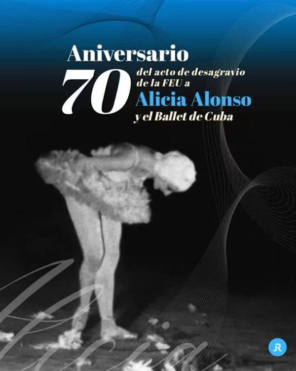 La juventud cubana honra los 70 años del acto de desagravio de la FEU a Alicia Alonso y al Ballet de Cuba