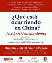 Presentación del libro "¿Qué está ocurriendo en China?" de José Luis Centella Gómez