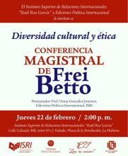 Jueves 22 de febrero, Conferencia Magistral de Frei Betto
