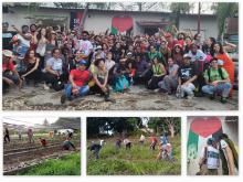 Los estudiantes del ISRI junto a la UJC, jóvenes palestinos y una brigada de jóvenes norteamericanos, realizó un trabajo voluntario en la finca La Rosita de la UJC