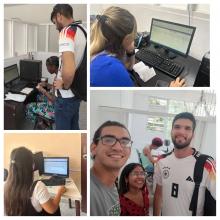 Estudiantes del ISRI en la Oficina Municipal de Multas del Municipio Plaza de la Revolución