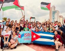 Marcha de solidaridad con Palestina protagonizan los jóvenes de ISRI