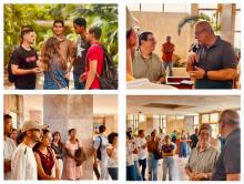 Estudiantes del ISRI se movilizan junto a los directivos y funcionarios del Cancillería de Cuba ante la situación energética del país. 