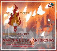 Marcha en homenaje al Aniversario 172 del natalicio de nuestro Héroe Nacional José Martí.