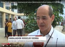 Reportaje de Cuba Visión Internacional sobre el Seminario Internacional Diplomacia Cultural 