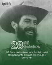 66 Aniversario de la desaparición física del Comandante Camilo Cienfuegos