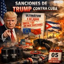 el presidente Donald Trump decreta nuevas medidas contra entidades extranjeras que operen en sectores vitales de la economía cubana, estableciendo el 5 de junio como fecha límite para que rompan vínculos