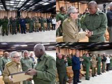 El General de Ejército, Raúl Castro Ruz, asistió al acto por el aniversario 65 de la Dirección de Seguridad Personal.