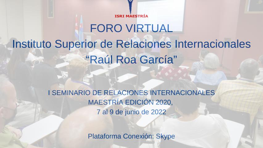 Evento Virtual I Seminario Maestría 2020