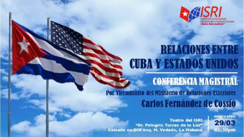 Conferencia magistral Cuba - Estados Unidos. ISRI. 29-Marzo 2023