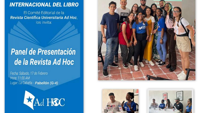 Presentación de la Revista Ad Hoc de los estudiantes del ISRI en la FILCUBA2024