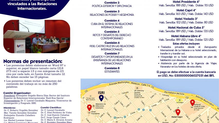 Convocatoria al XV SEMINARIO DE RELACIONES INTERNACIONALES