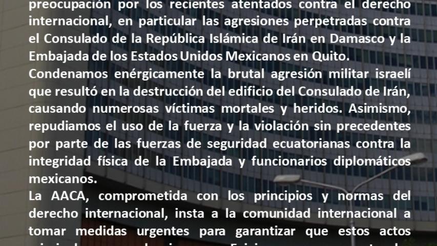 Declaración de la Asociación de Amistad Cubano-Árabe