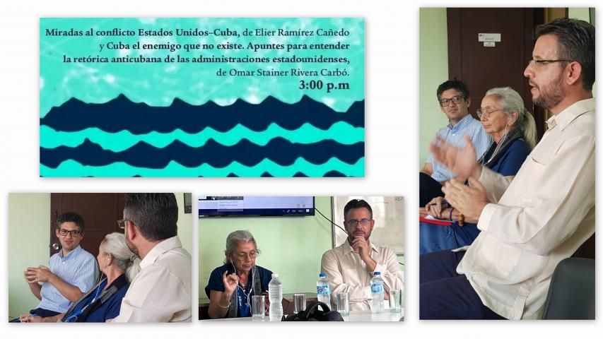 Se presentó "El enemigo que no existe" de Omar Stainer y "Miradas al conflicto Estados Unidos-Cuba" de Elier Ramírez 