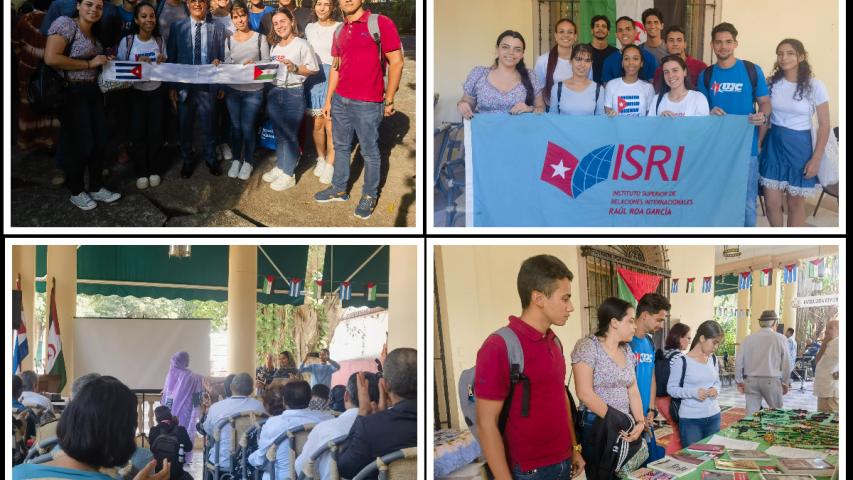 Jóvenes estudiantes del ISRI participaron en el acto por el 49 aniversario de la proclamación RASD en la sede del ICAP