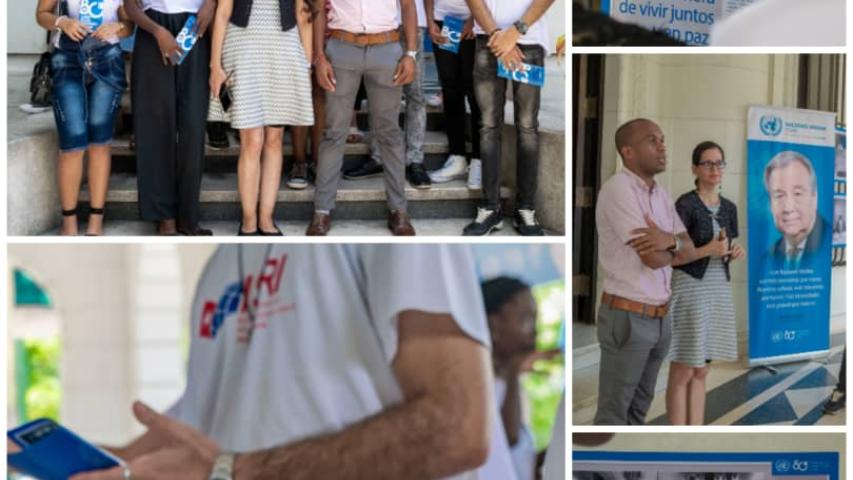 Estudiantes del ISRI participan en exposición por los 80 años de la ONU