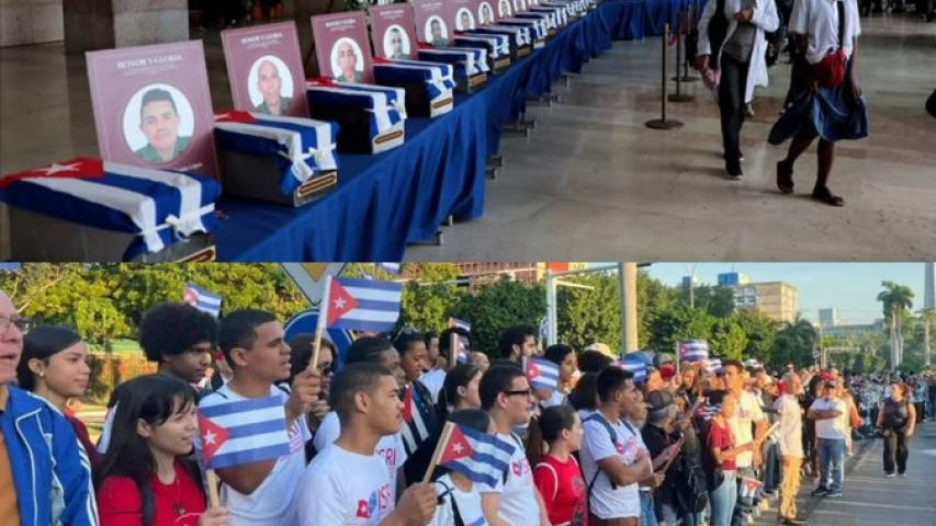 El ISRI rindió tributo a los 32 mártires del internacionalismo cubano caídos en Venezuela, víctimas de la agresión de los Estados Unidos.
