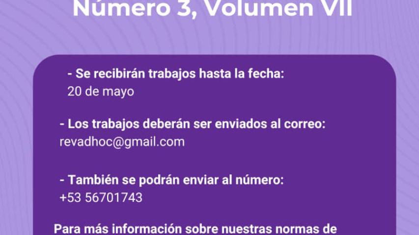 Convocatoria abierta – Revista Ad Hoc, Volumen VII, Número 3