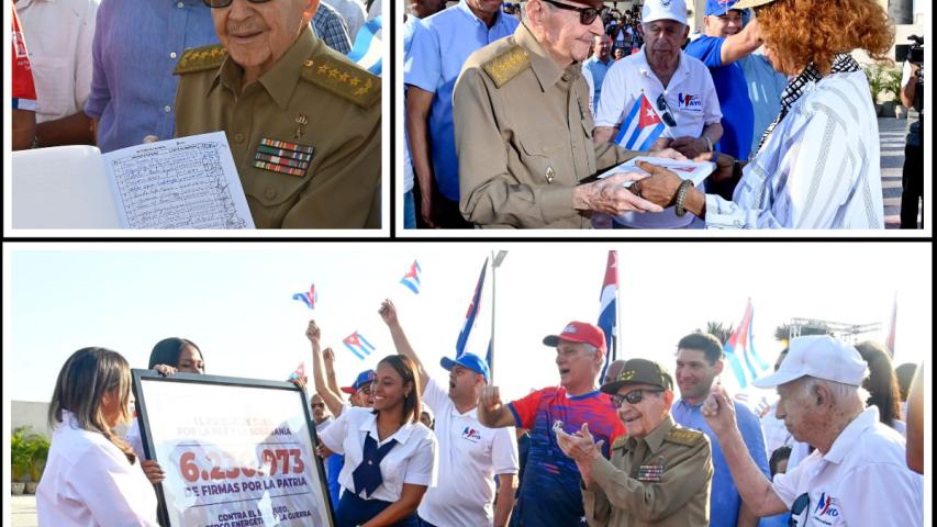 En una jornada histórica de unidad y compromiso, más de 6 millones de cubanos estamparon su firma en respaldo a la paz, la soberanía y la defensa de la Patria
