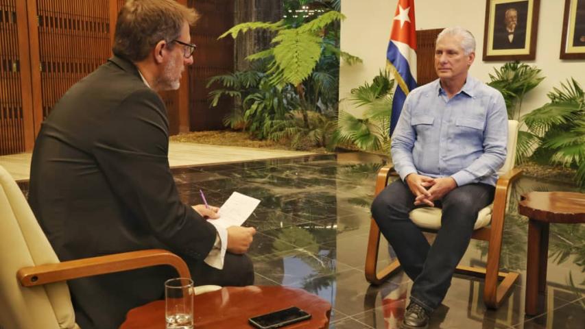 Presidente Díaz-Canel concede entrevista al periódico español "elDiario.es" 