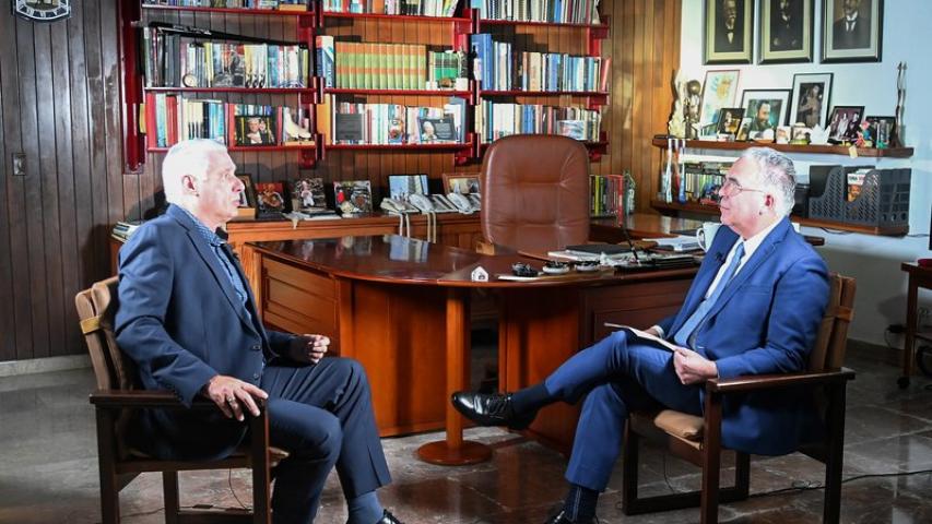 Entrevista concedida por el Presidente Díaz-Canel al periodista Roberto Cavada periodista de República Dominicana