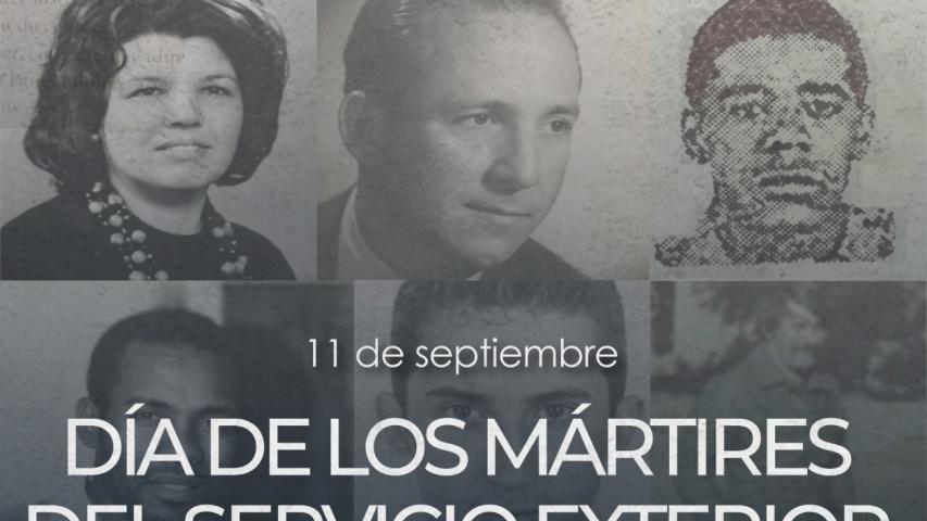11/09/2026 Cuba rinde homenaje a los Mártires del Servicio Exterior, diplomáticos y trabajadores que entregaron su vida en el cumplimiento del deber, víctimas del terrorismo y de la violencia ejercida contra nuestras sedes y representantes en el exterior.