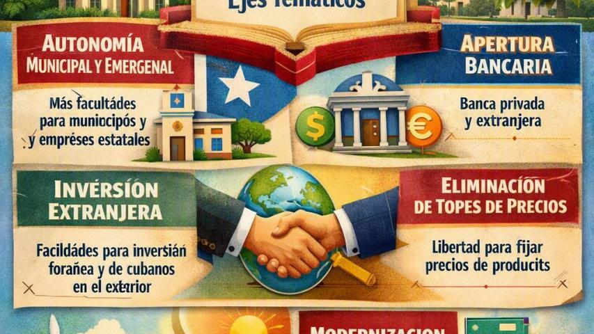 Sesión extraordinaria del Partido Comunista donde se presentan 23 ejes fundamentales con 176 propuestas de transformación económica y social para enfrentar el recrudecido bloqueo